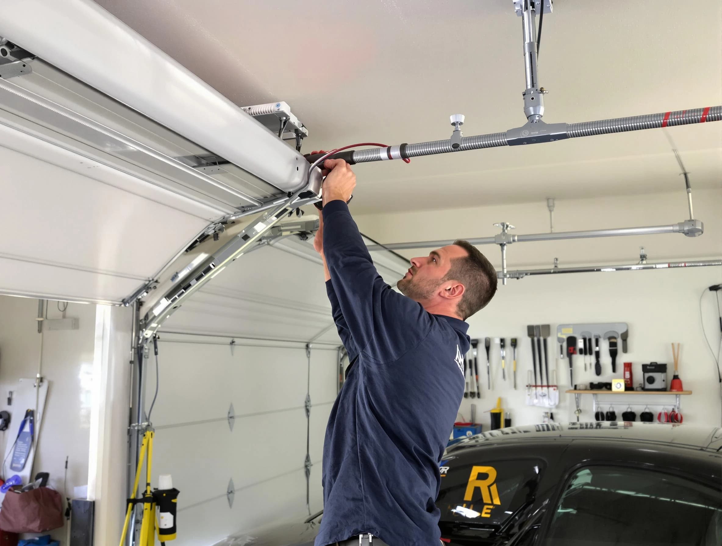 City of Orange Garage Door Repair technician performing garage door cable repair in City of Orange