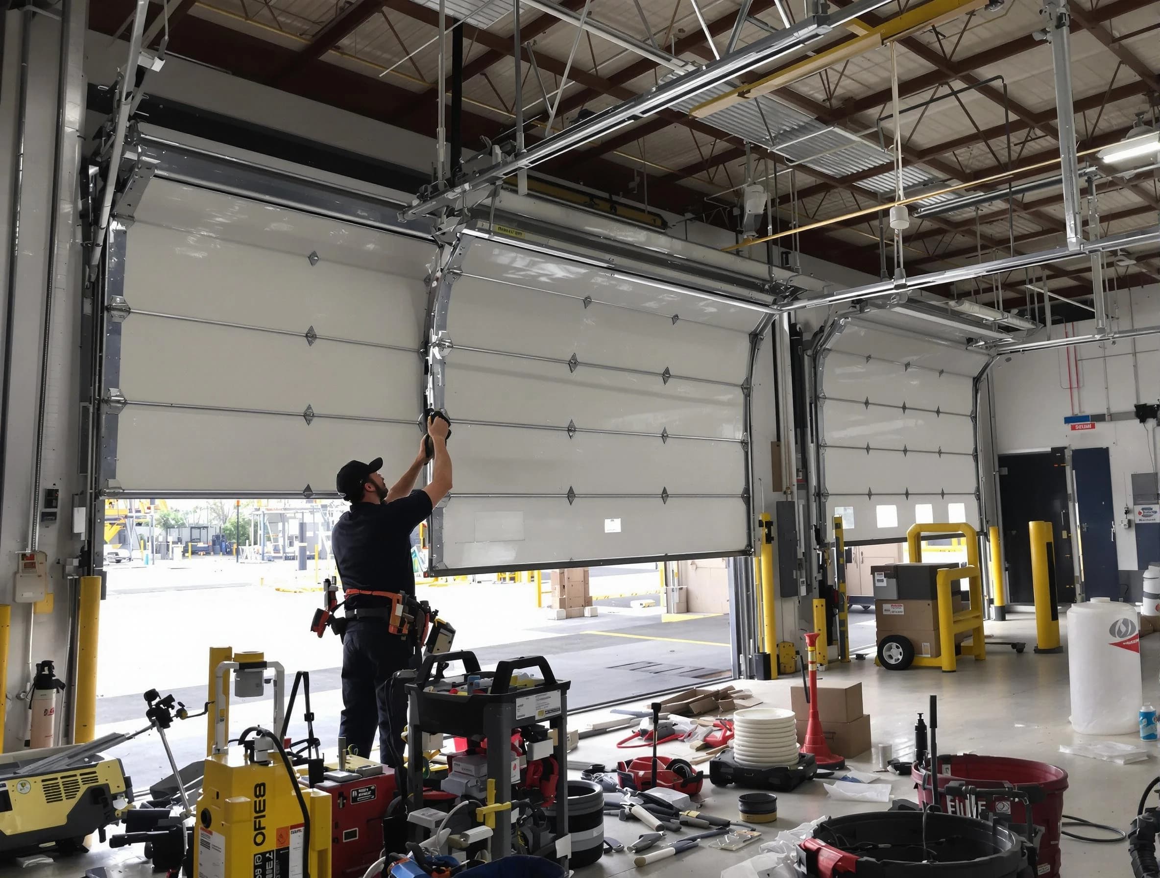 City of Orange Garage Door Repair technician performing commercial garage door repair in City of Orange