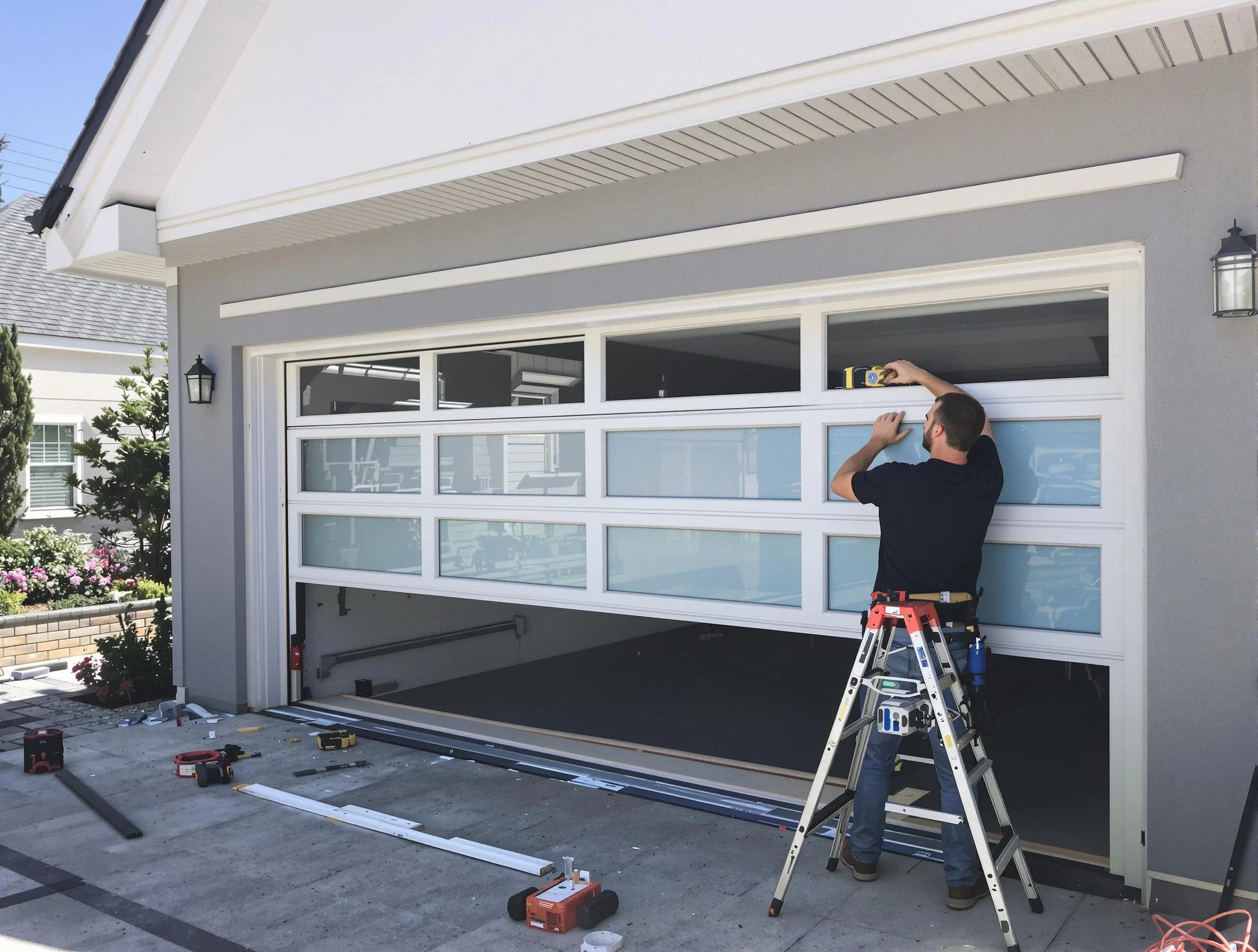 City of Orange Garage Door Repair team performing garage door replacement in City of Orange